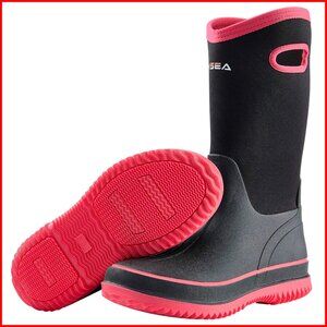 Waterproof Neoprene Rubber Mid Calf Rain Boots for Outdoor Work Gardening